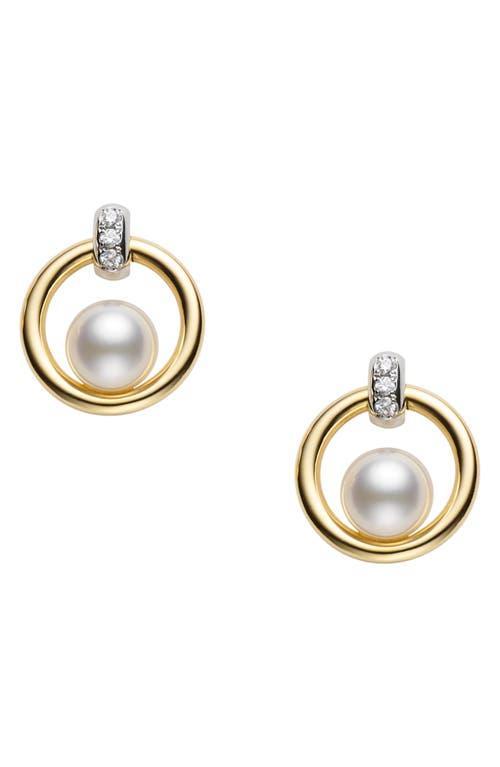 Mikimoto Cultured Pearl Circle Earrings Product Image