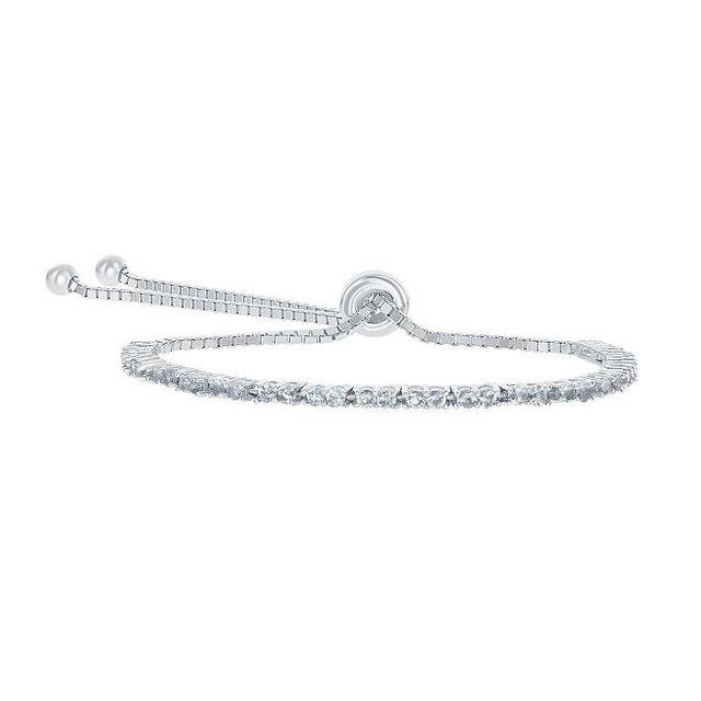 Sterling Silver 2mm Birthstone Bracelet, Womens December Product Image