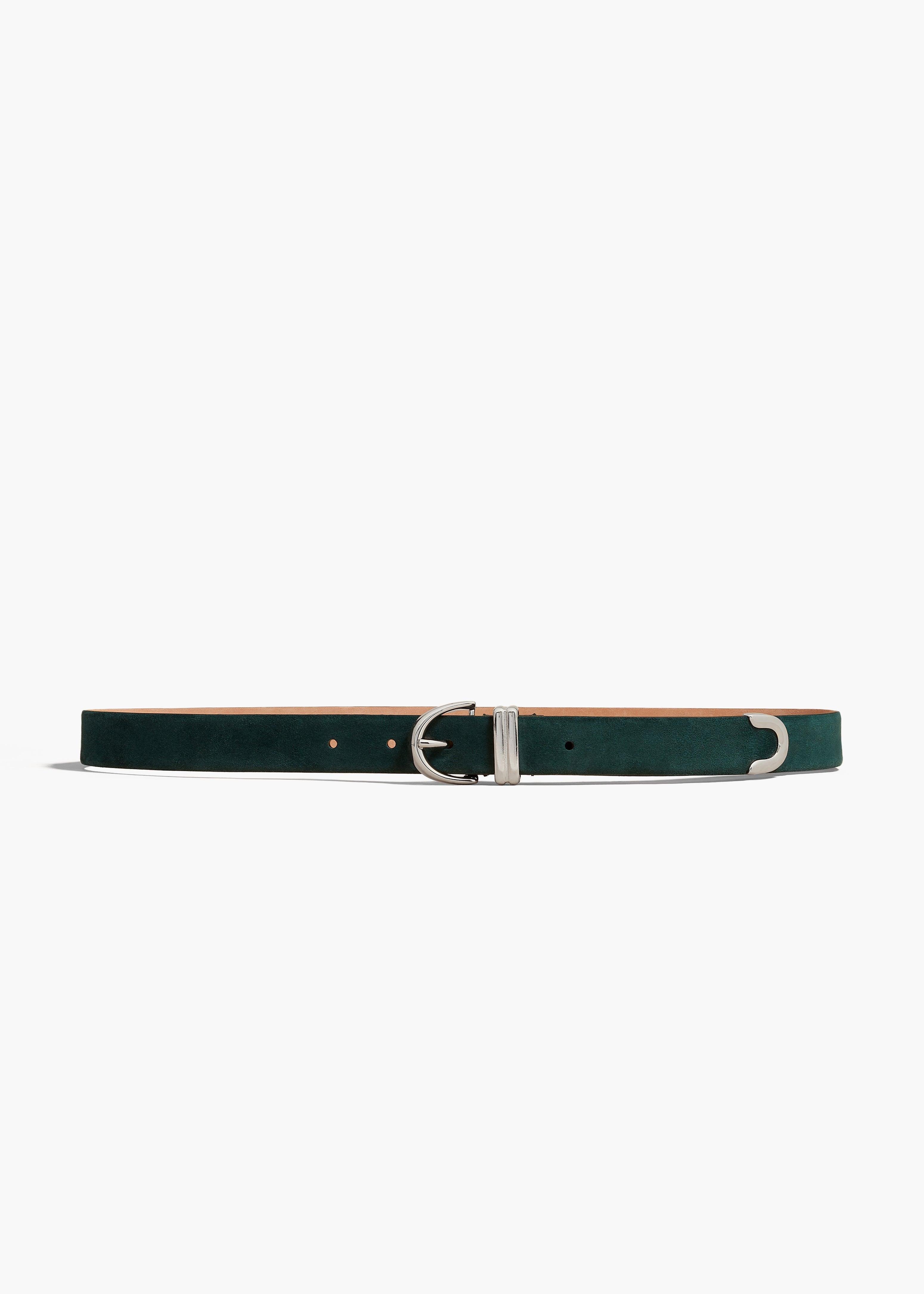 Bambi Belt in English Green Suede with Silver Product Image