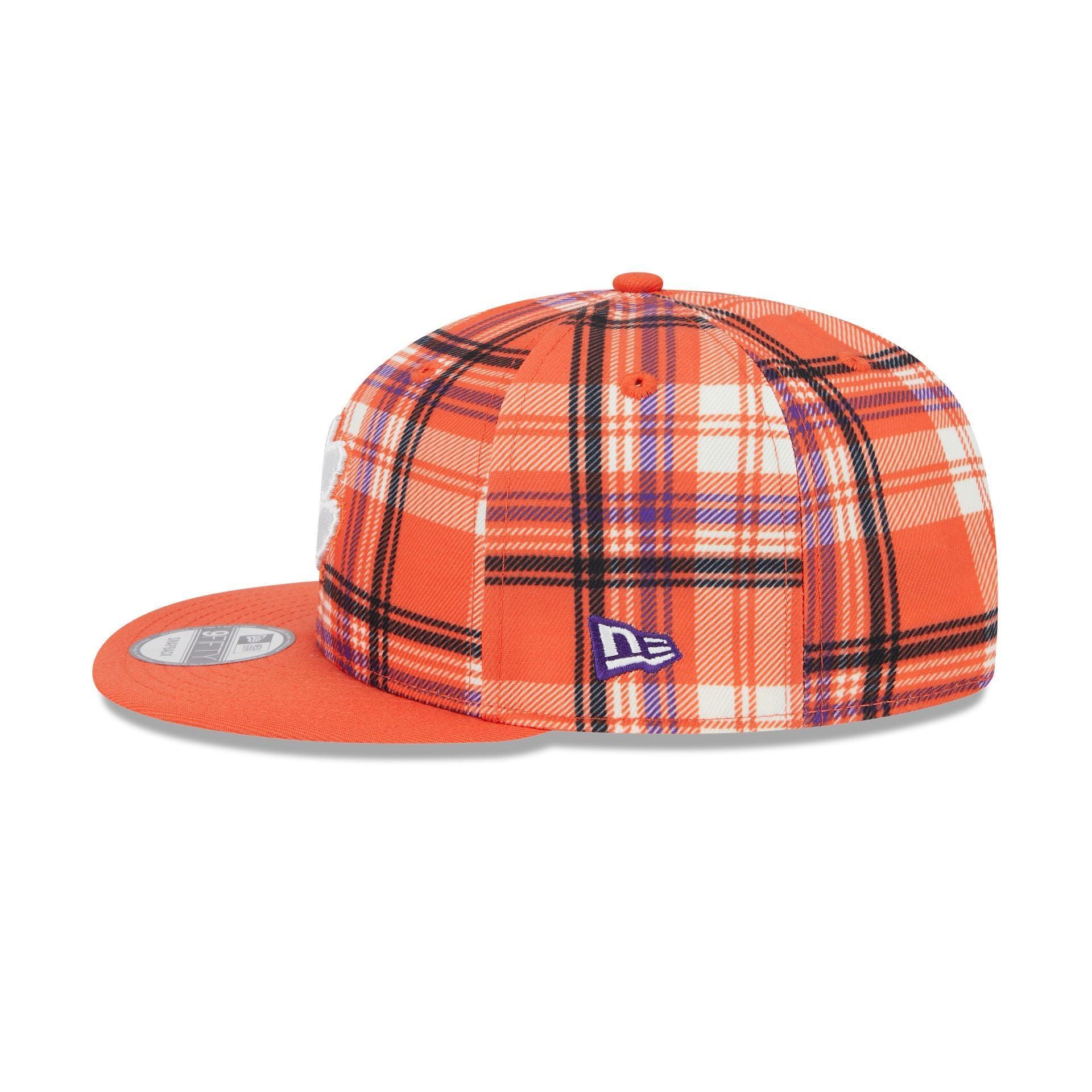 Clemson Tigers Plaid 9FIFTY Snapback Hat Male Product Image