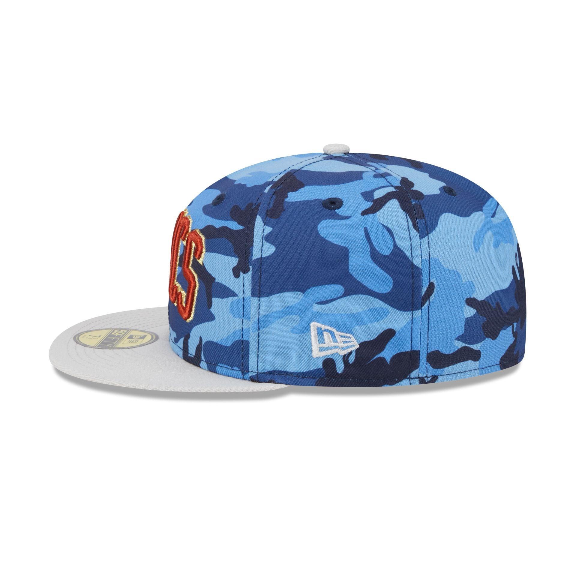 Boston Celtics Blue Camo 59FIFTY Fitted Hat Male Product Image