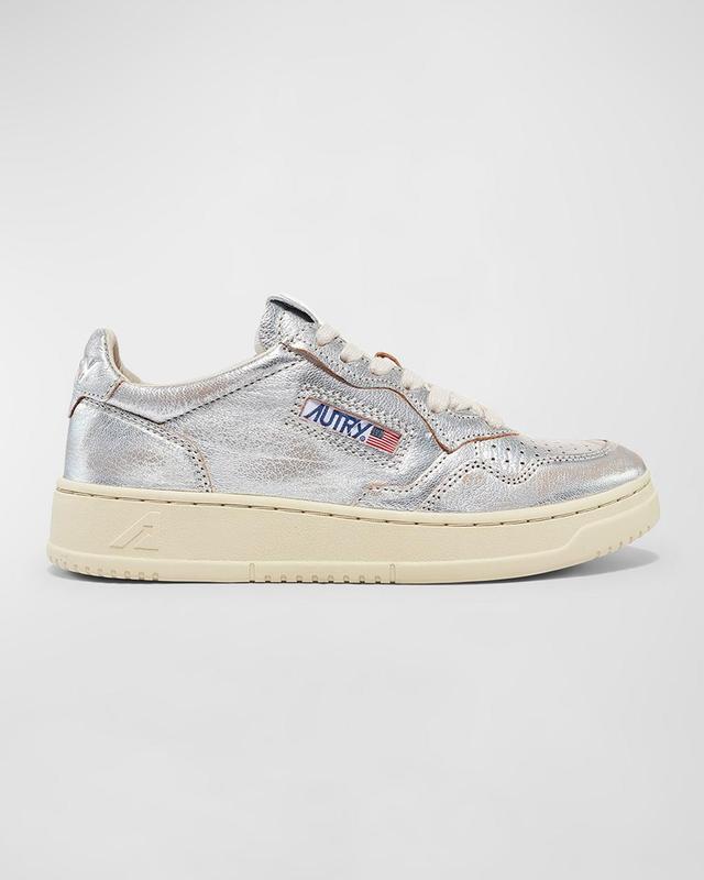 Medalist Low-Top Metallic Leather Sneakers Product Image