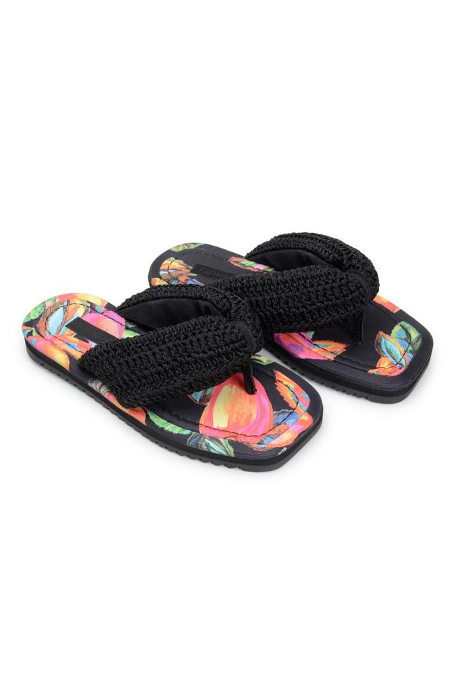 Cashew Crochet Puffy Flip Flop, CASHEW BLACK MAXI / 11 Product Image