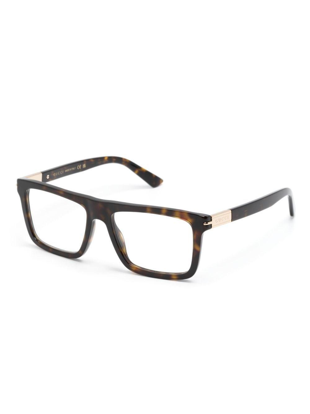 Tortoiseshell Square-frame Glasses In Brown Product Image