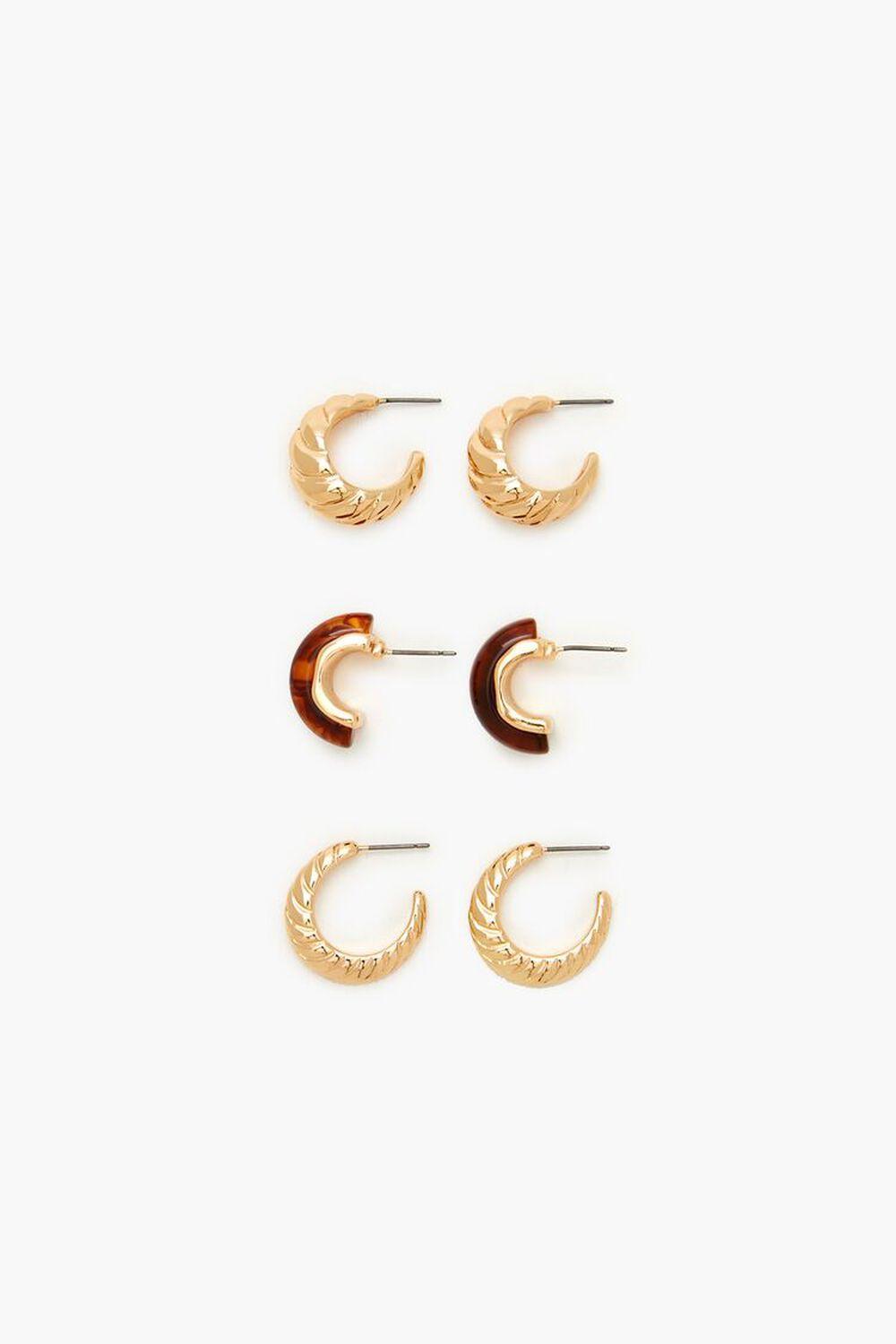 Twisted Marble Hoop Earring Set | Forever 21 Product Image