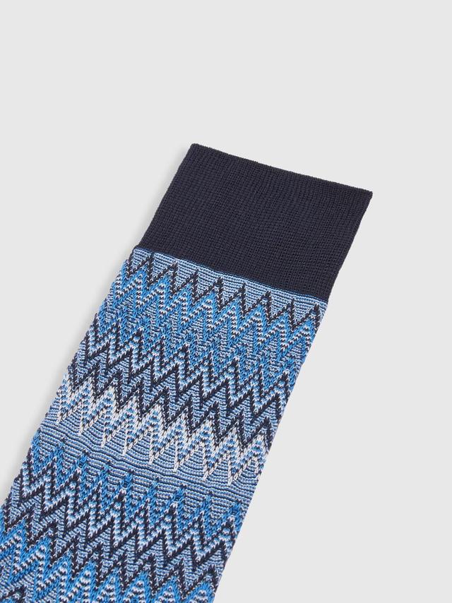 Cotton blend short socks with chevron pattern Multicoloured | Missoni Product Image