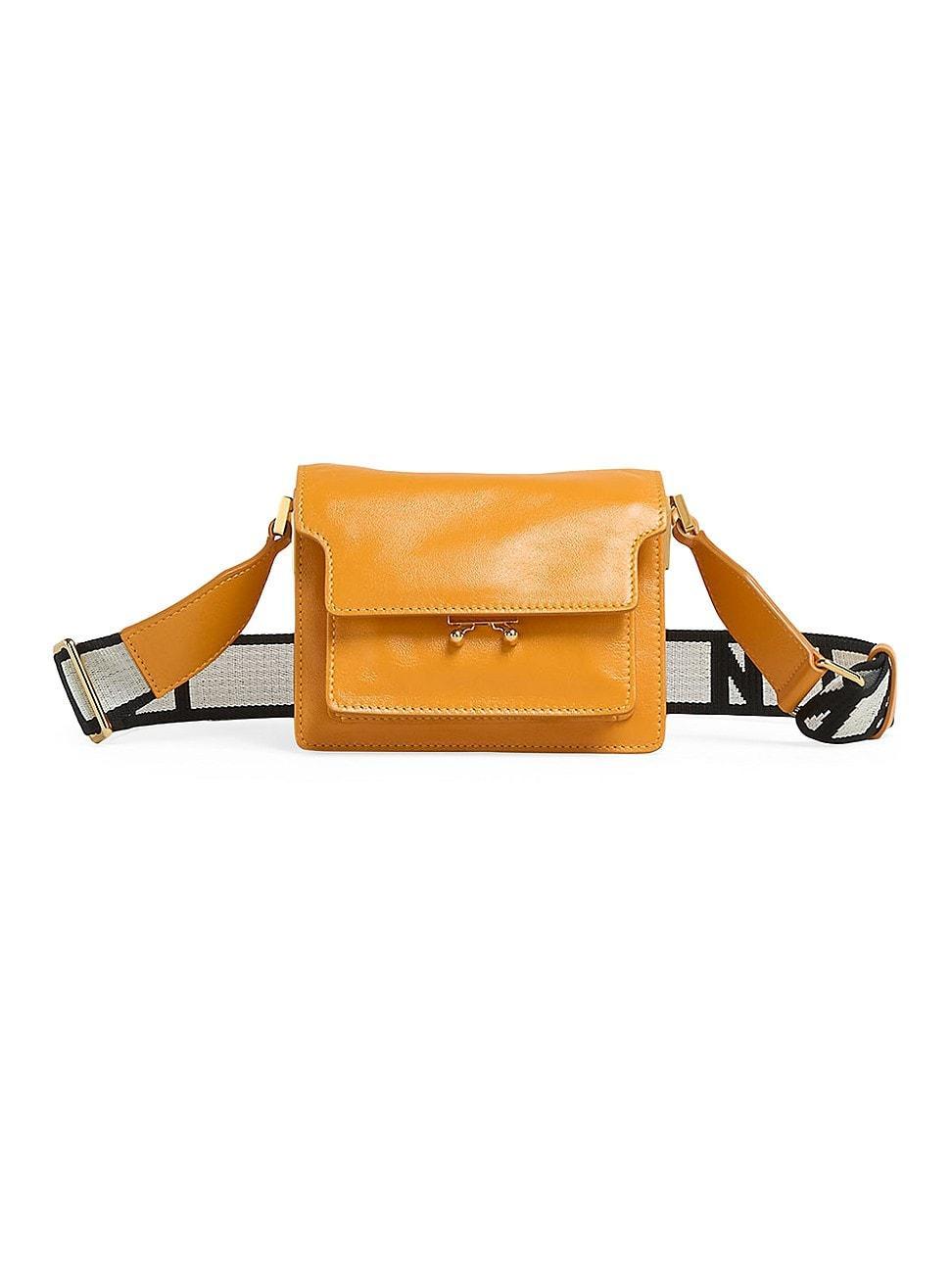 Womens Mini Soft Trunk Leather Shoulder Bag Product Image