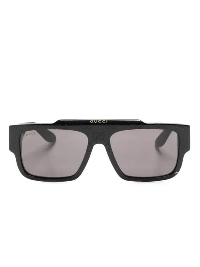 Square Frame Sunglasses In Black Product Image