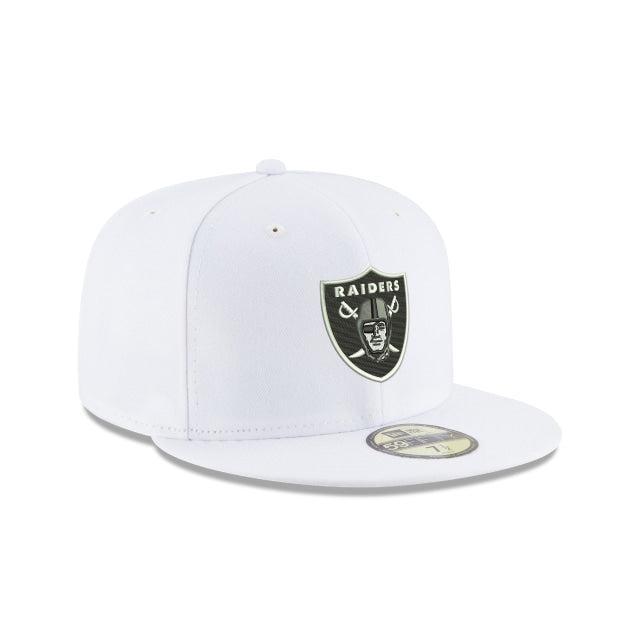 Las Vegas Raiders White 59FIFTY Fitted Hat Male Product Image