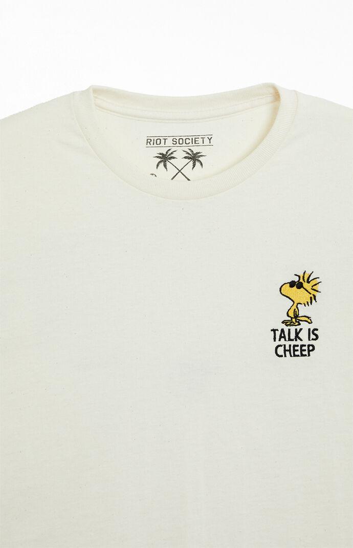 Riot Society Men's Peanuts Talk Is Cheap T-Shirt Product Image