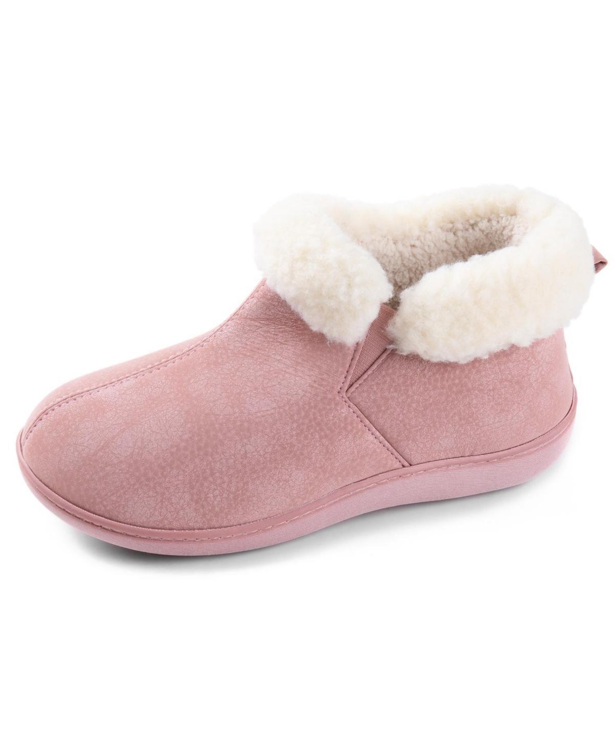 Rock Dove Womens Faux Leather House Bootie Memory Foam Slipper Product Image