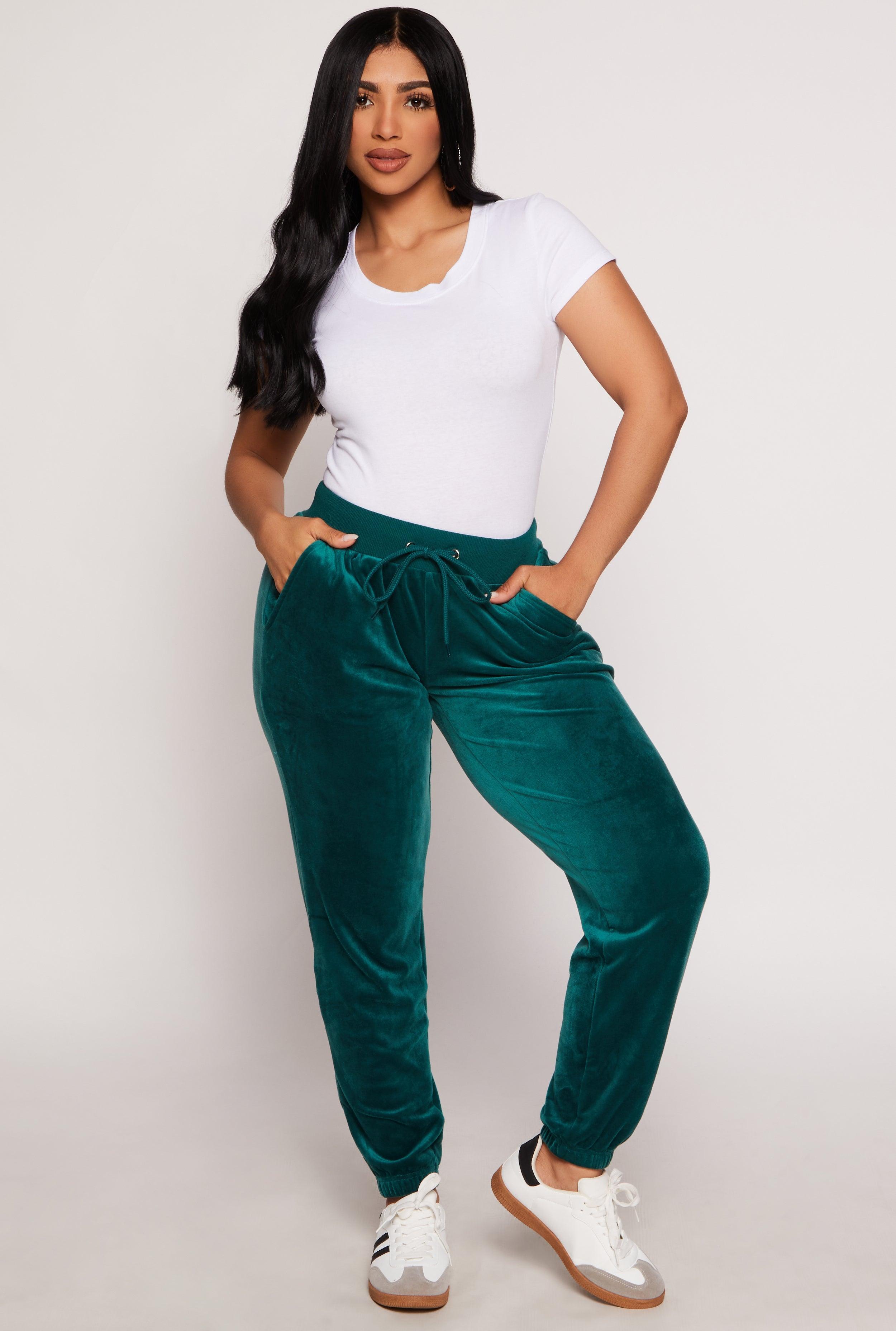 Womens Velour Drawstring Sweatpants Product Image