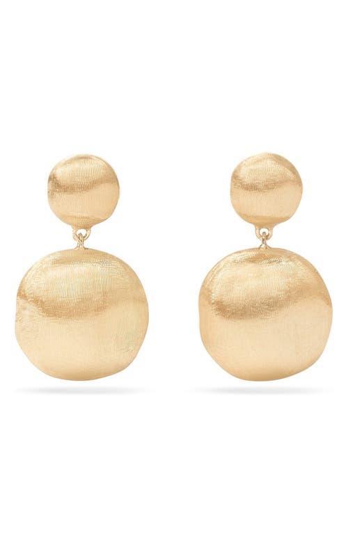 Womens Africa 18K Yellow Gold Small Ball Drop Earrings Product Image