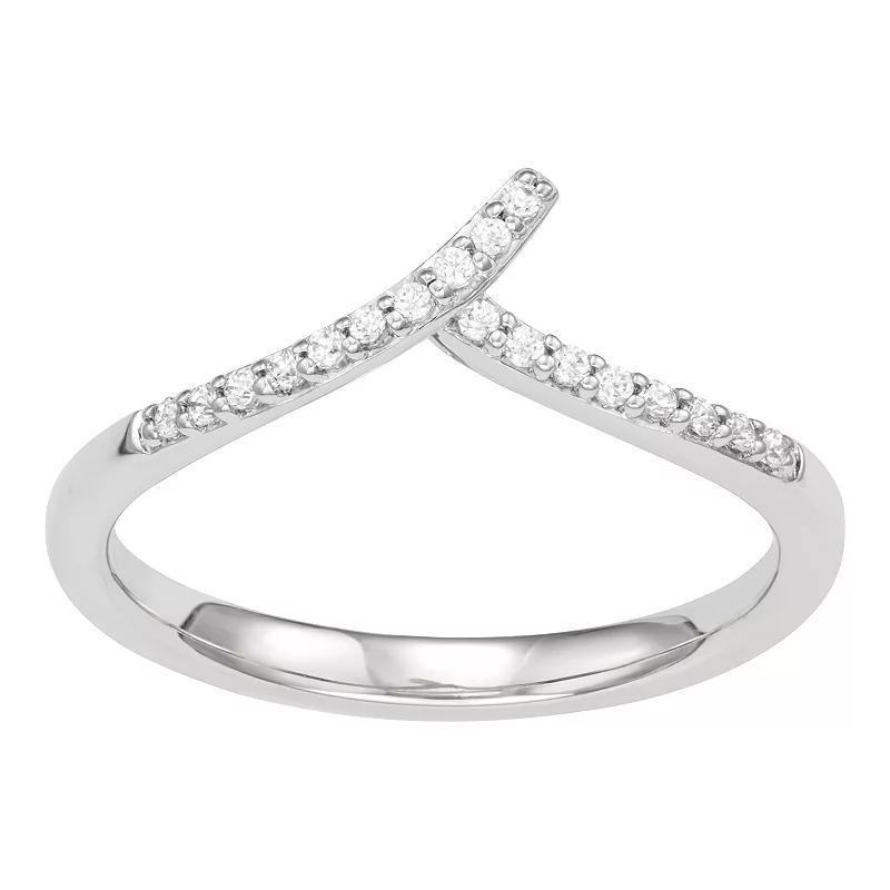 Sterling Silver 1/8 Carat T.W. Diamond Ring, Womens Gold Tone Product Image