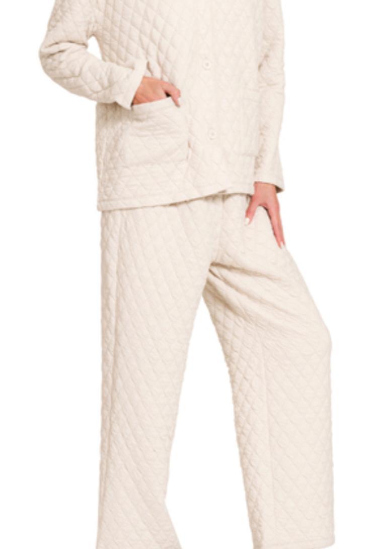 All Wrapped up Quilted Pants Product Image