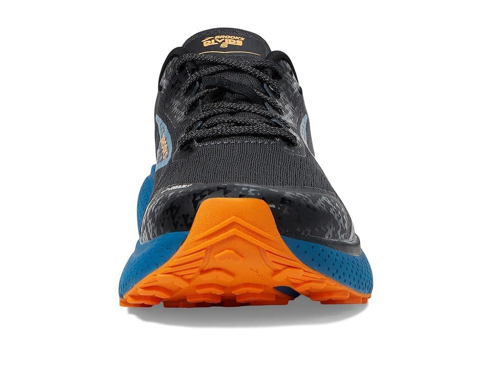 Brooks Divide 5 (Ebony/Mosaic Blue/Orange) Men's Running Shoes Product Image