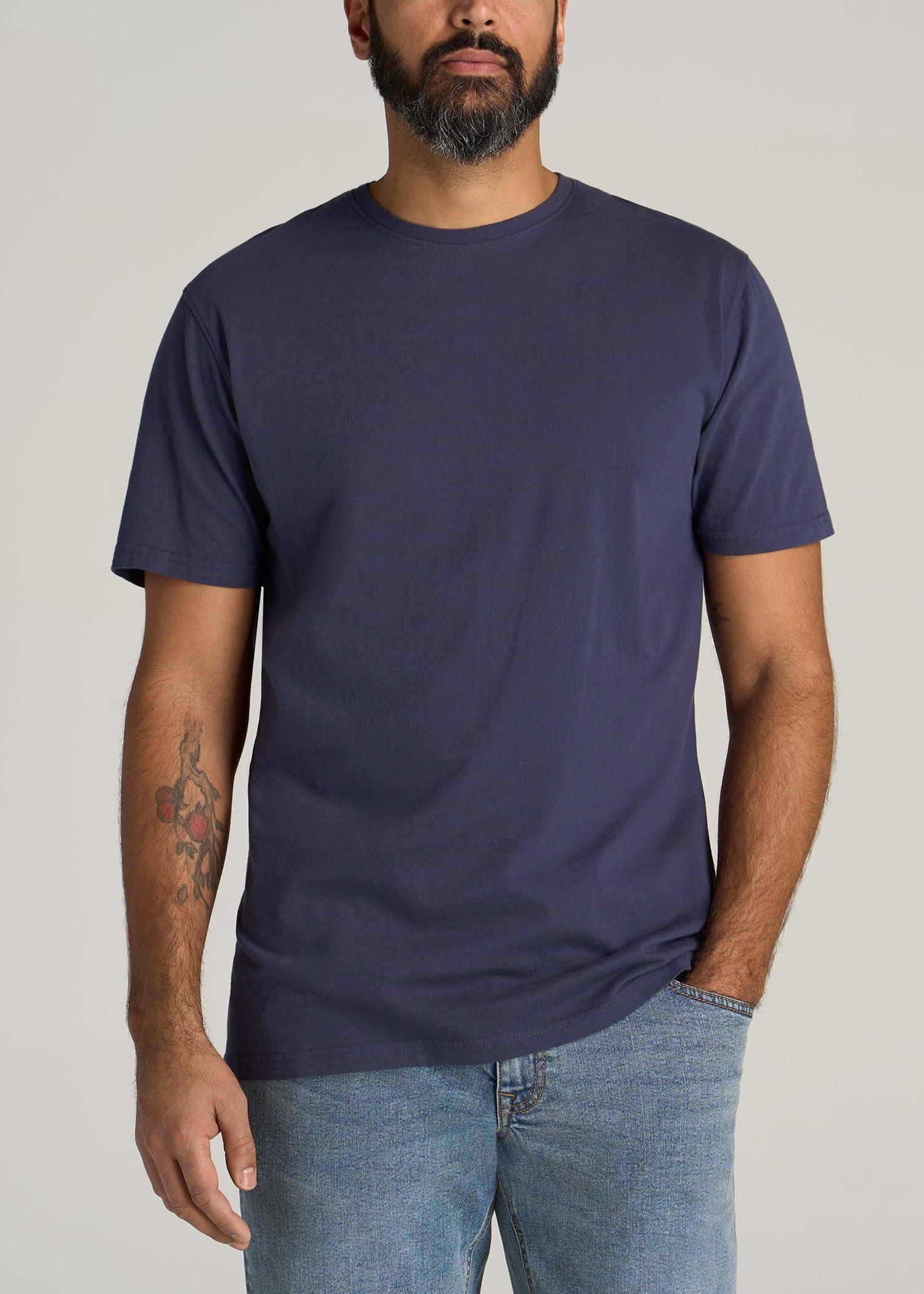 LJ&S Men's Tall REGULAR-FIT Crew Neck Tee in Weathered Navy Male Product Image