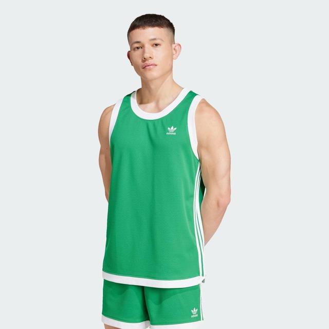 adidas Adicolor Mock Eyelet Vest Green M Mens Product Image