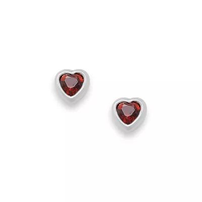 Heart Gemstone Studs Product Image