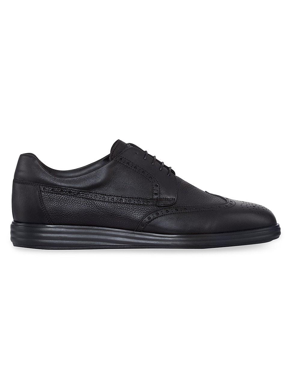 Mens Derby Brogue Shoes in Calfskin Leather Product Image