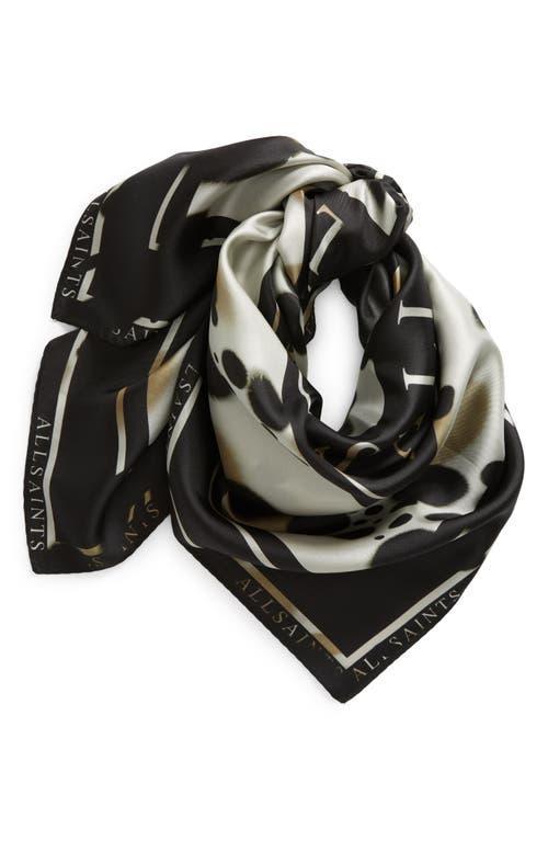 Pooka Silk Square Scarf In Brown Product Image