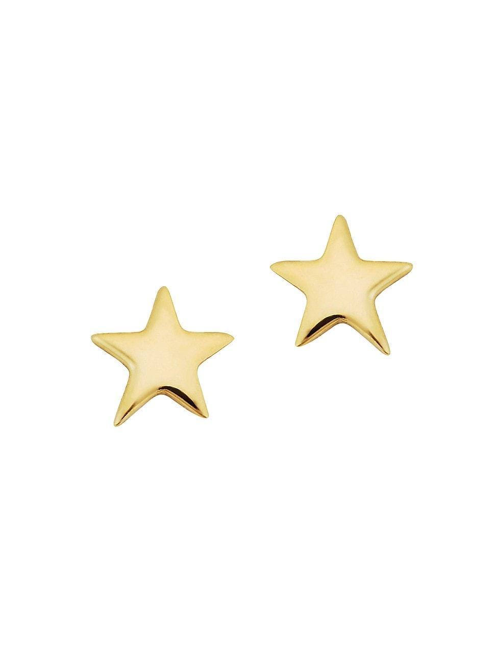 Womens 14K Yellow Solid Gold Starry Night Studs Product Image