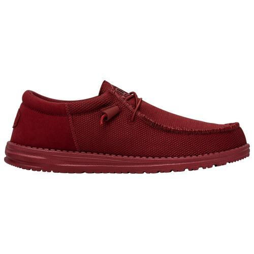 HEYDUDE Mens HEYDUDE Wally Mono - Mens Shoes Red/Red Product Image