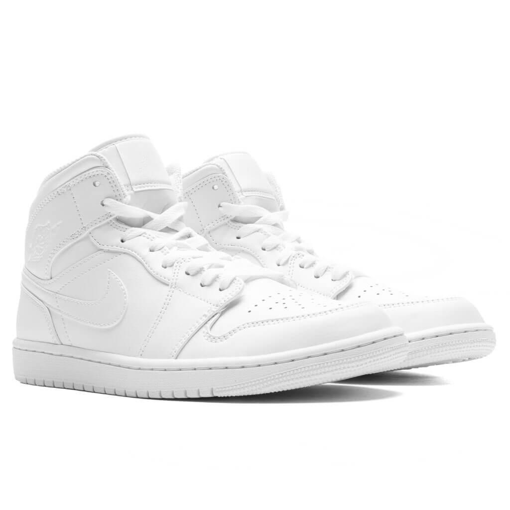 Air Jordan 1 Mid - Triple White Male Product Image