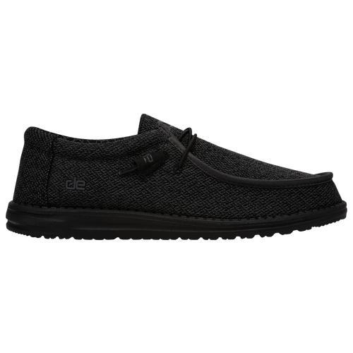 HEYDUDE Mens HEYDUDE Wally Sox - Mens Shoes Black/Black Product Image