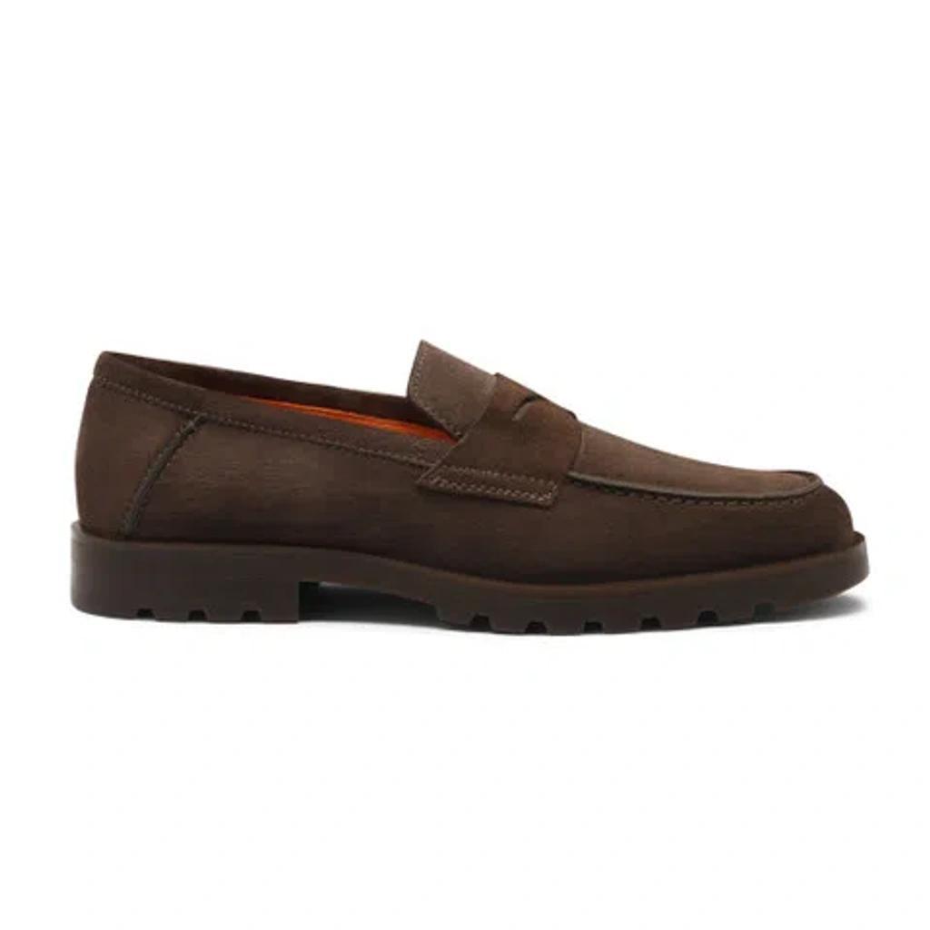 Santoni Mens Detroit Slip On Penny Loafers Product Image