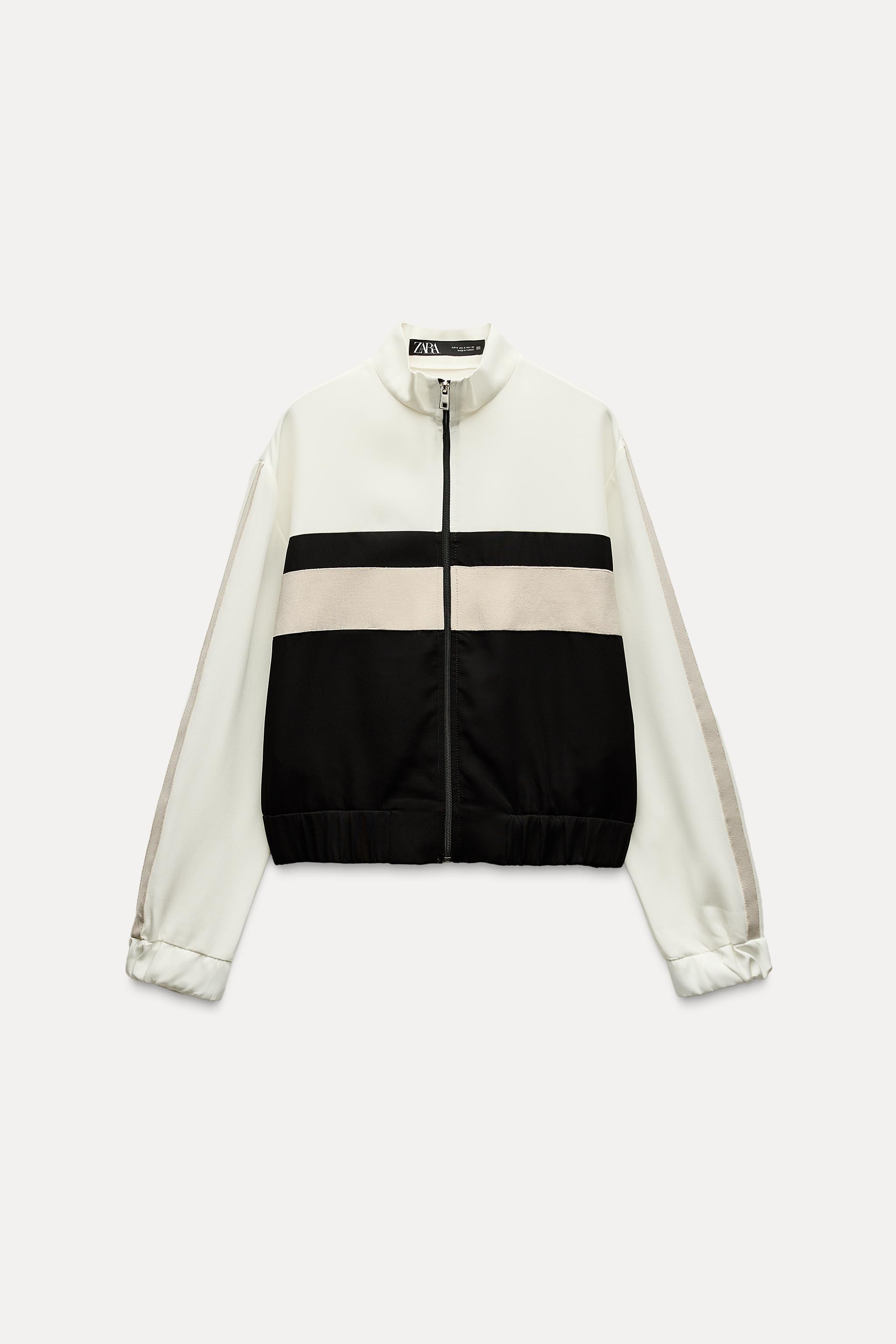 SIDE STRIPE ZIP UP BOMBER JACKET Product Image