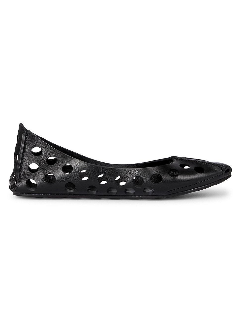 Womens Leather Ballet Flats Product Image