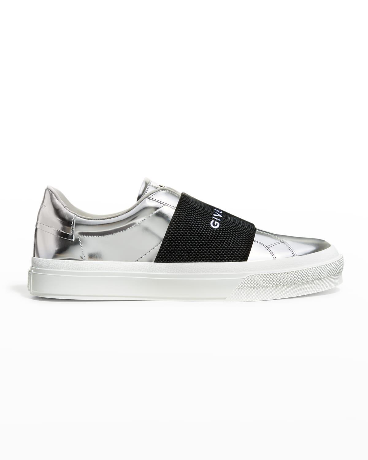 Mens City Court Metallic Elastic Low-Top Sneakers Product Image