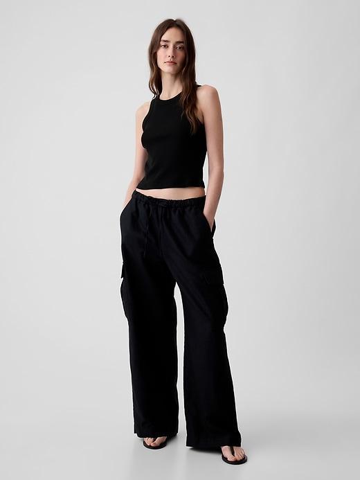 Modern Rib Cropped Halter Top Product Image