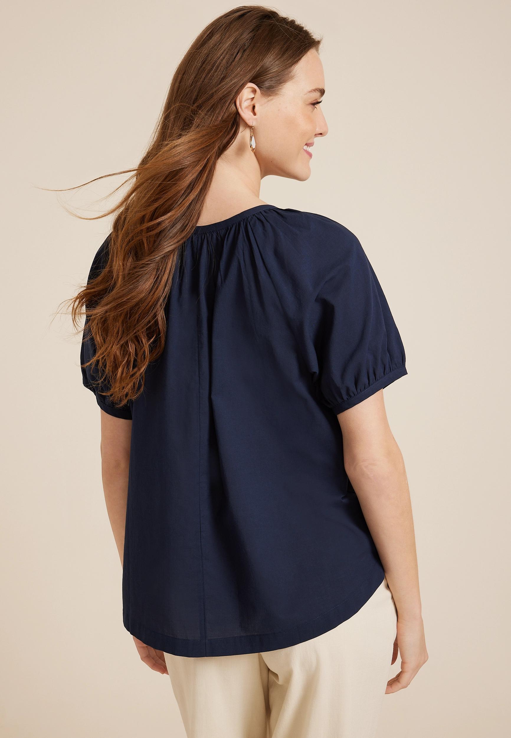 Puff Sleeve Button Down Blouse product image