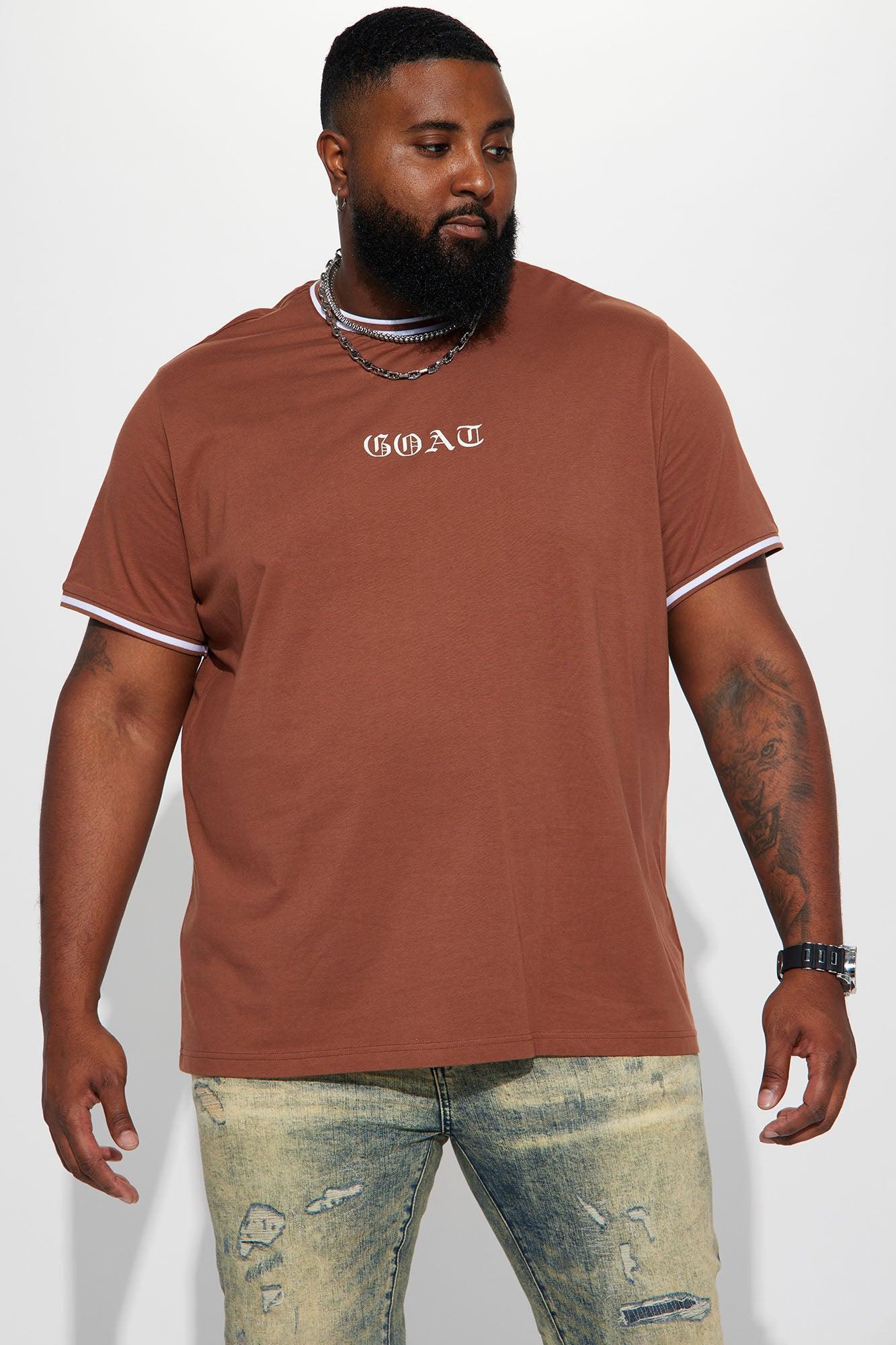 GOAT Old English Short Sleeve Tee - Brown Product Image