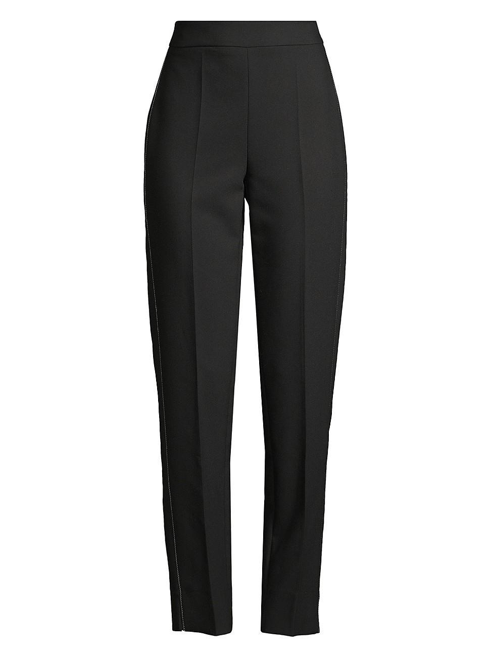 Womens Zip-Trim Techno Cady Trousers Product Image