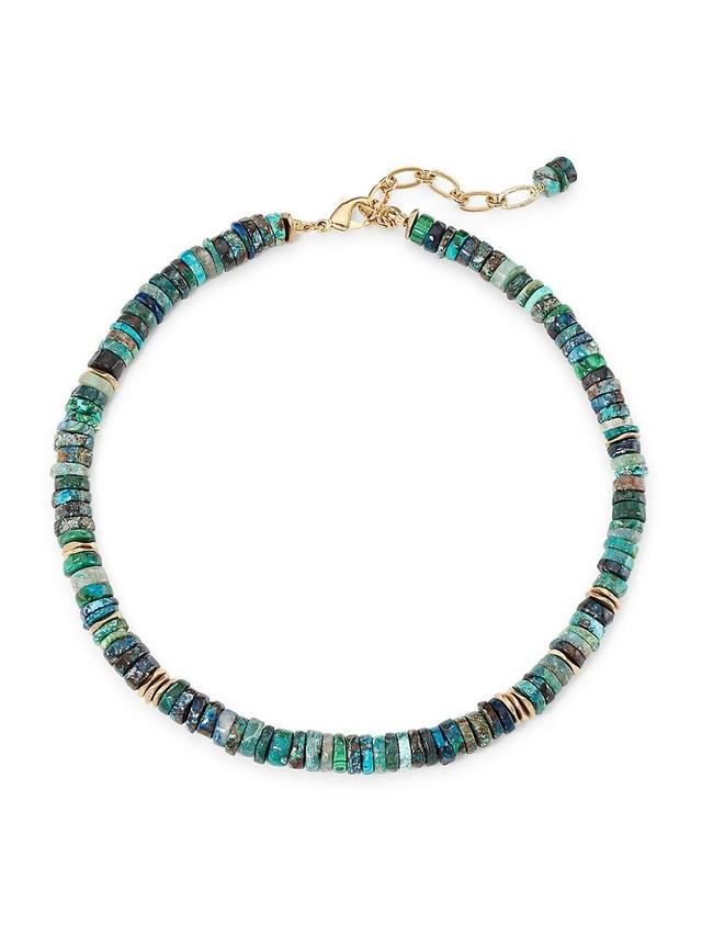 Womens Bora Bora 24K-Gold-Plated & Chrysocolla Beaded Necklace Product Image