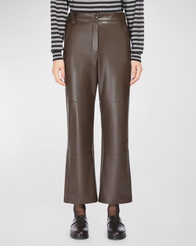 Struzzo Cropped Faux Leather Pants Product Image