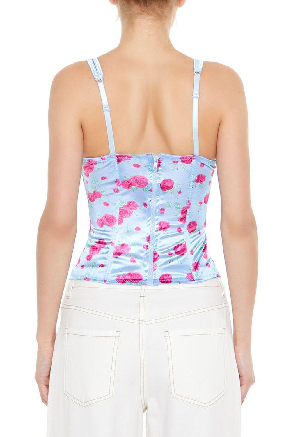 Rose Print Bustier Tank Top | Forever 21 Product Image