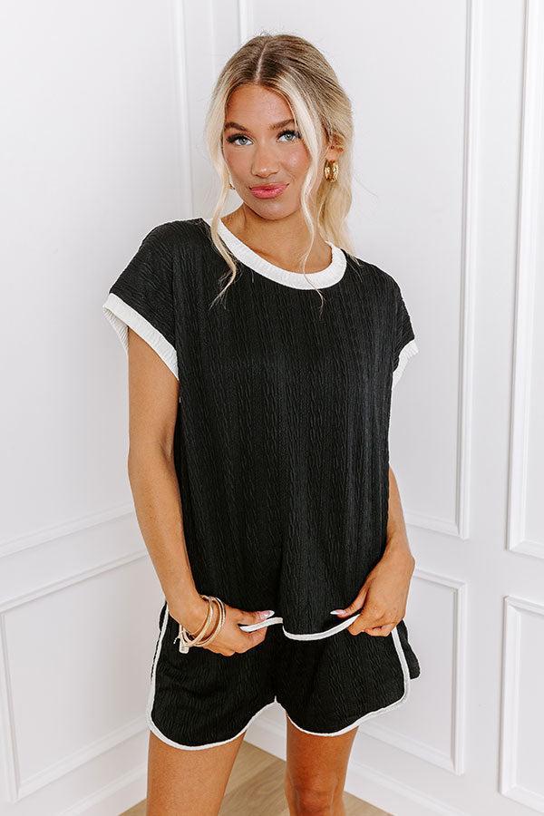 Road Trip Ready Shift Top in Black Product Image