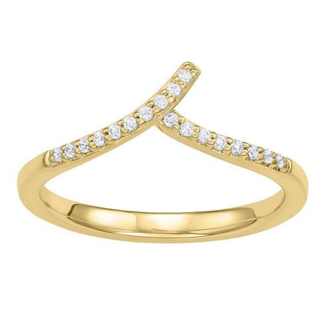 Sterling Silver 1/8 Carat T.W. Diamond Ring, Womens Gold Tone Product Image