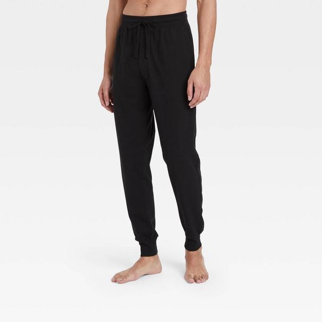 Hanes Premium Mens French Terry Jogger Pajama Pants - Black XXL Product Image