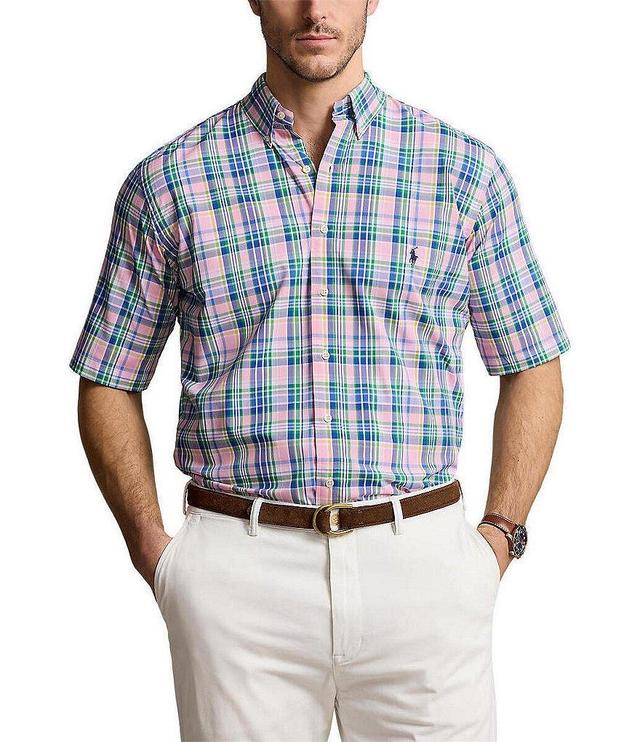 Polo Ralph Lauren Classic Fit Plaid Performance Stretch Short Sleeve Twill Woven Shirt Product Image