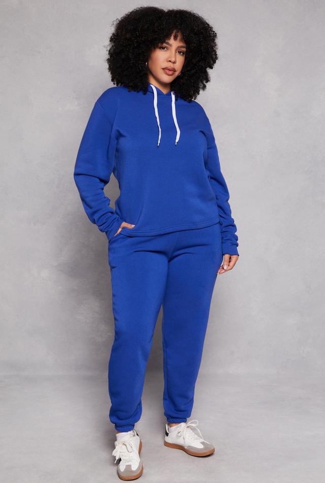 Womens Plus Size Fleece High Waisted Sweatpants Product Image