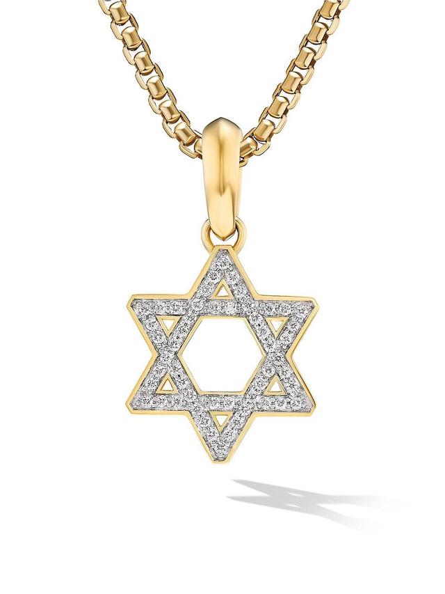 David Yurman Mens Star of David Pendant in 18K Yellow Gold with Diamonds, 0.28 ct. t. w. Product Image