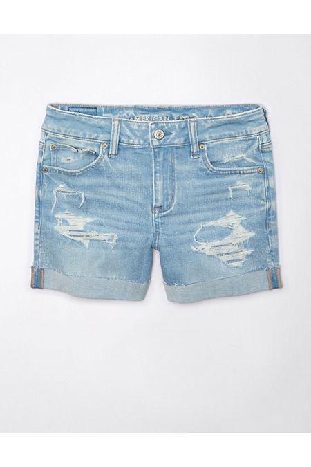 AE Next Level Ripped Denim Midi Short Women's Product Image