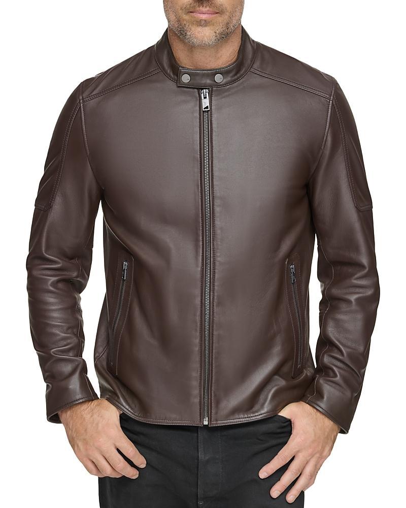 Marc New York Mens Viceroy Sleek Leather Racer Jacket Product Image