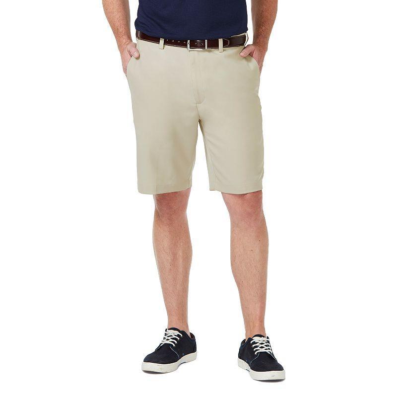 Mens Haggar Cool 18 Pro Gabardine Flat Front Shorts Black Product Image