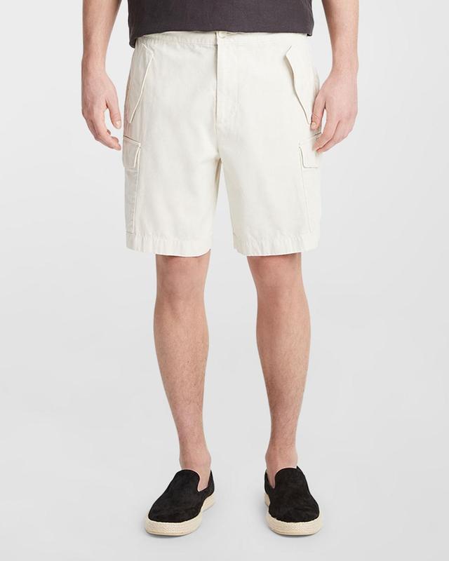 Mens Garment-Dyed Twill Cargo Shorts Product Image